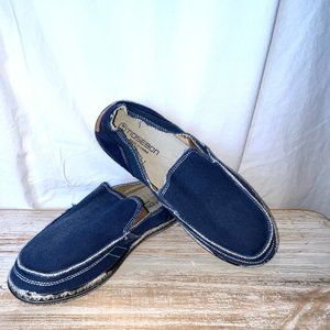 Men's Tiosebon Soft Denim Canvas Slip Ons, Size 41 EU, ~ 8.5 USA, NWOB